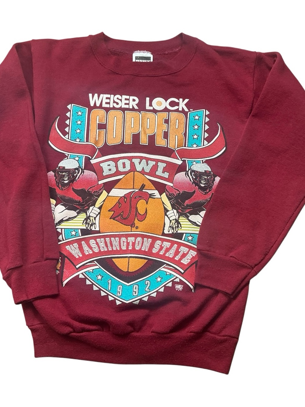 Vintage Washington State Cougars 1992 copper bowl crewneck size S/M USA made